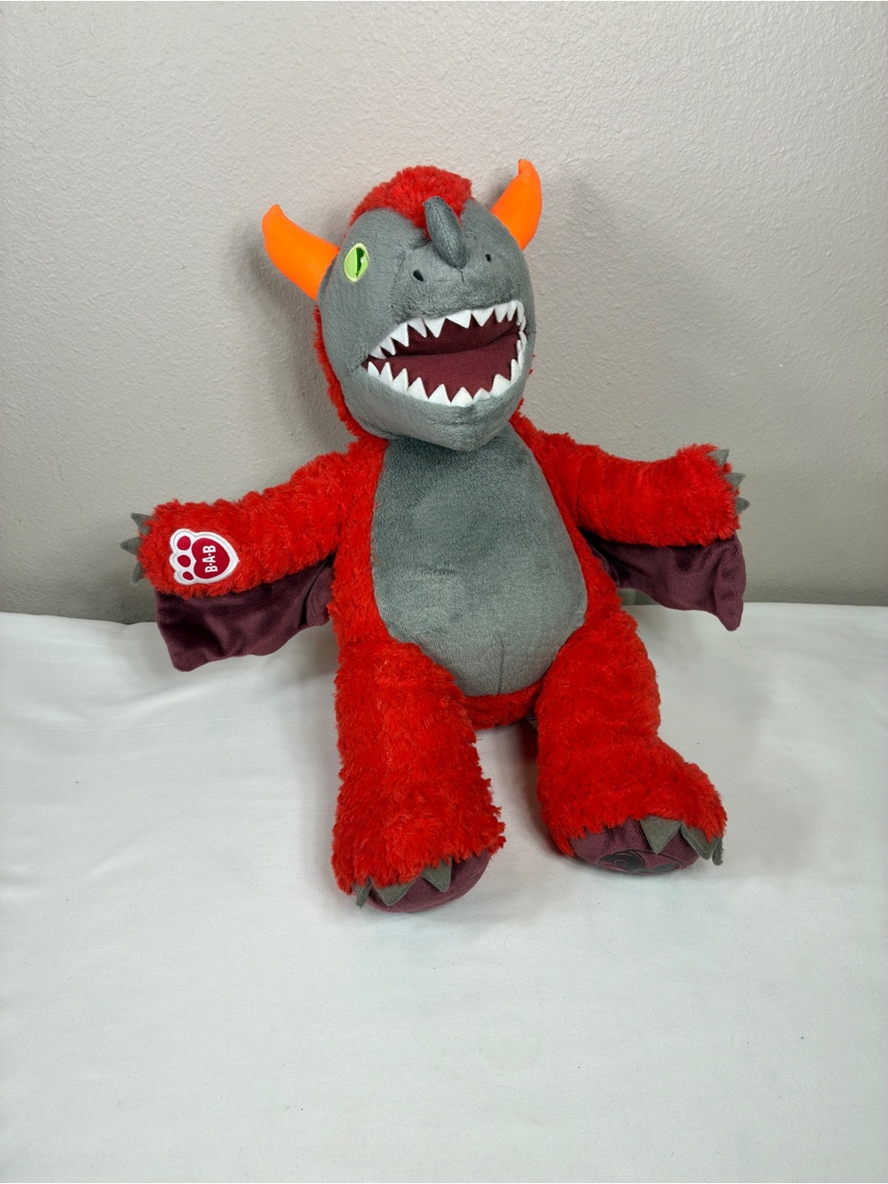 Build A Bear Great Wolf Lodge MagiQuest Charlock Red Dragon Plush